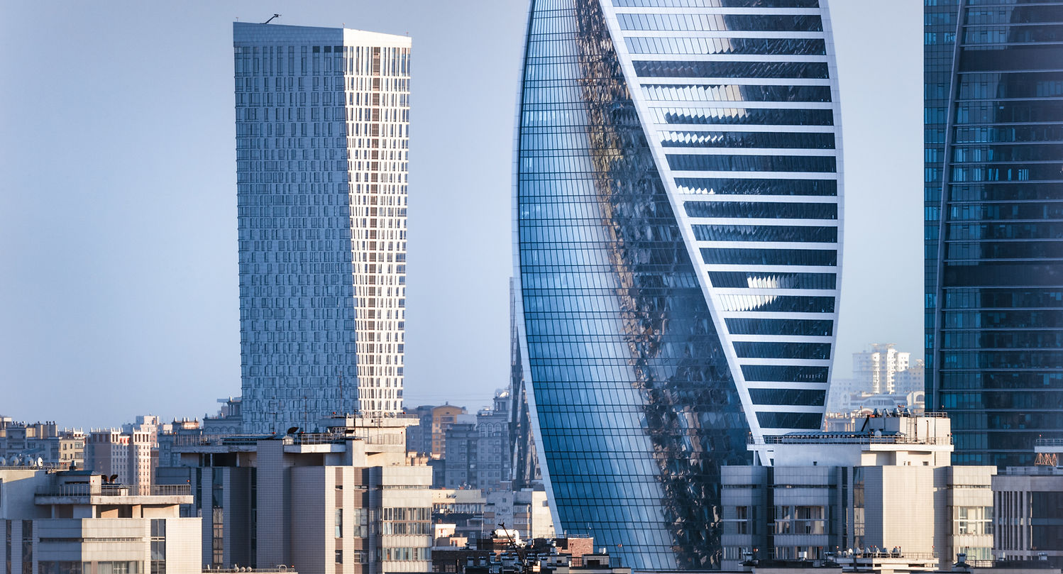 Office buildings in a city skyline